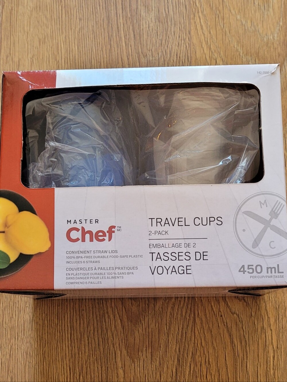 Travel Cups 2-Pack - Clear White And Blue